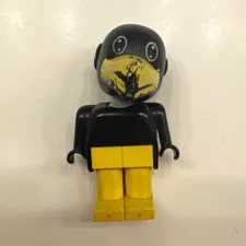 LEGO Minifigure Black Body Yellow Legs Bird Beak Head/Helmet Plastic
