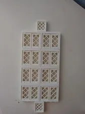 ☀️LOT of 8 Lego White Windows no shutter tabs no glass w/ Lattice Panes + Extra