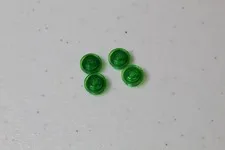 (4) Lego 1x1 Round Plate - Transparent Green