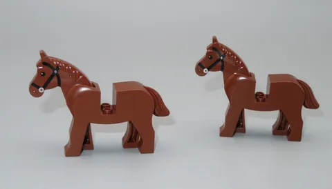 #7 LEGO Castle potc 2 reddish brown horses minifigure land animal 7092 4193 7635