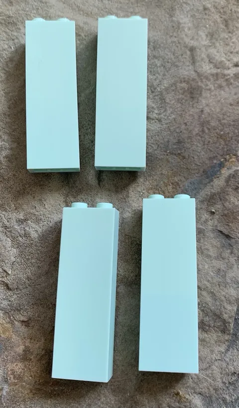 LEGO Parts: 1x2x5 Wall Columns, Pillars, Royal Blue, Part # 2454 - Lot of 2