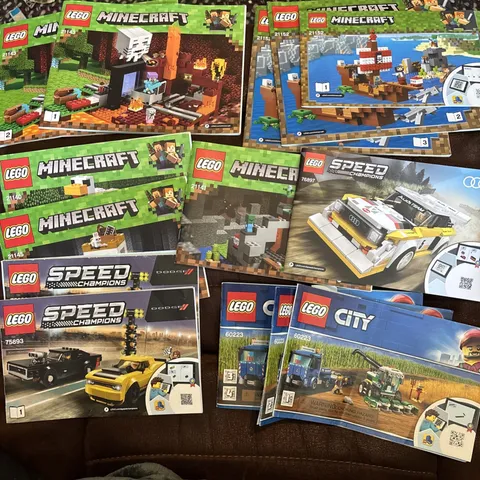 Lego Minecraft Speed And City Instruction Books ONLY. Lot Of 12 instructions