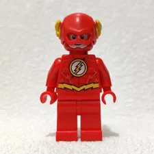 LEGO minfigure Superhero The Flash - Gold Outlines on Chest sh473!
