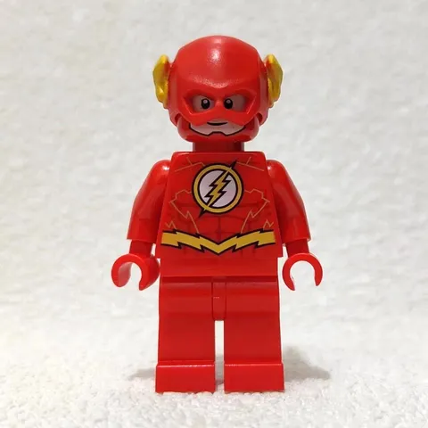 LEGO minfigure Superhero The Flash - Gold Outlines on Chest sh473!