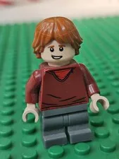 New LEGO Harry Potter Minifigure - Ron Weasley, Dark Red Sweater (hp180) Azkaban