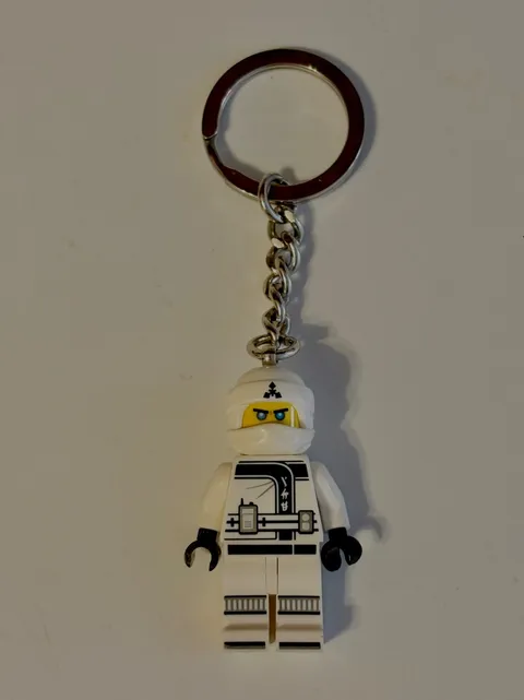 Lego Ninjago Zane 853695 Exclusive Movie Keychain Keyring Minifigure Retired