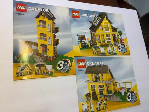 LEGO Creator  4996-1 4996-2 4996-3 Manual Only House Home 3-in-1