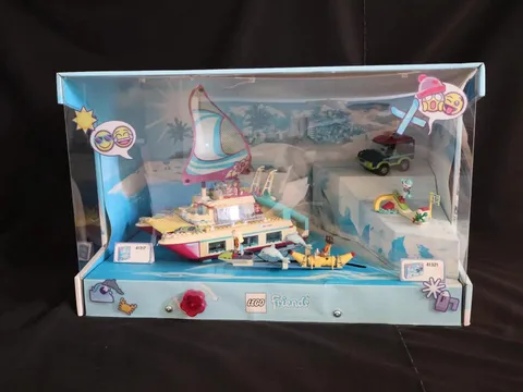 Display lego friends, 41317, sunshine catamaran, shop display, shop