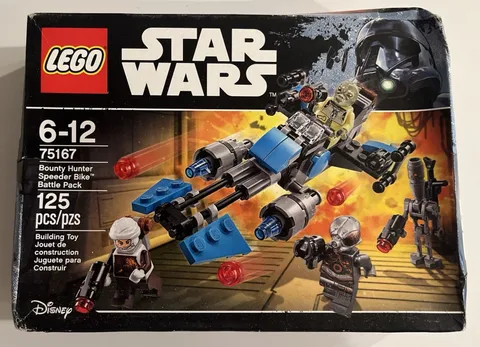 LEGO Star Wars: Bounty Hunter Speeder Bike Battle Pack (75167) Box has damage