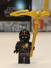 NEW Ninjago NRG Cole w Golden Scythe Custom Lego Minifigure Rise of the Snakes