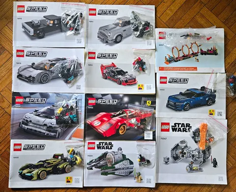 LEGO Manuals Lot (11) Speed Champions Star Wars City + Extra Spare Parts OEM