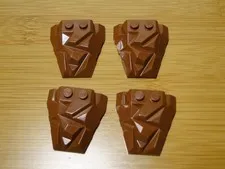 LEGO 64867 Brown Wedge 4x4 Fractured Polygon Top Qty 4