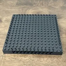 Lego New Black Technic Brick Building Block Baseplate 16 x 16 x 1 1/3 with Holes