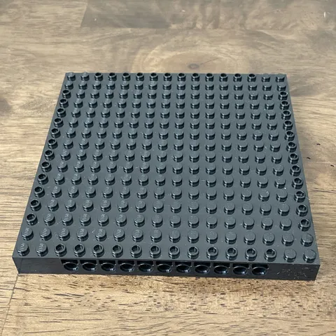 Lego New Black Technic Brick Building Block Baseplate 16 x 16 x 1 1/3 with Holes