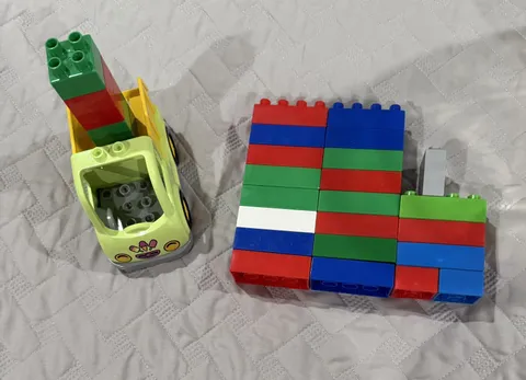 Lego Duplo Ice Cream Truck Van Vehicle Replacement Piece Part Green with Blocks