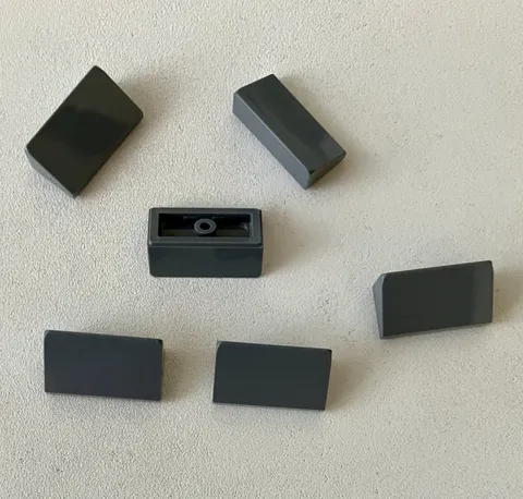 LEGO 6x New Pieces Slope 30 1x2x2/3 DARK BLUISH GREY #85984