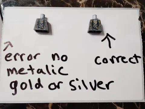 Error Misprint Paint Error LEGO Super Heroes Avengers Loki Minifigure 6868 Read*