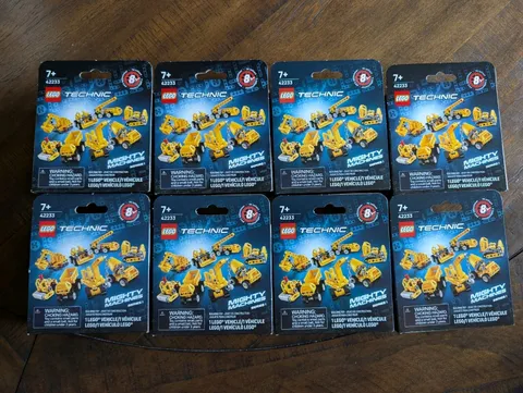 LEGO 42233 Mighty Machines Complete Set of All 8 Sealed In Hand Fast Shipping