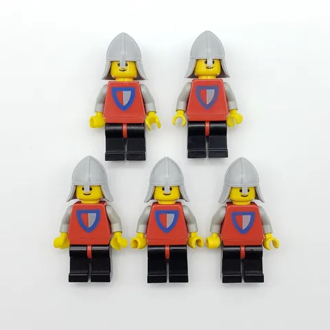 Lot of 5 Lego Classic Castle Knight Minifigures 1980s Vintage 6002 0016 677 6077