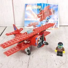 LEGO 6615 Eagle Stunt Flyer Red Plane - 100% Complete W/ Manual - NO BOX Vintage
