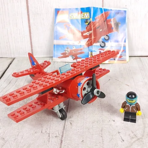 LEGO 6615 Eagle Stunt Flyer Red Plane - 100% Complete W/ Manual - NO BOX Vintage