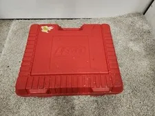 Lego Bin RED Plastic Storage Container Case Carry Box Vintage 1985