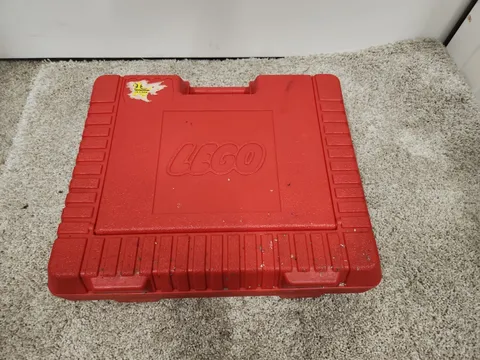 Lego Bin RED Plastic Storage Container Case Carry Box Vintage 1985