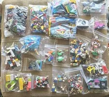 Large Lot Of Lego Action Figures, Animals, Accessories, Pieces