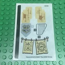 LEGO Sticker Sheet for Set 76387 Hogwarts: Fluffy Encounter New Authentic Decals