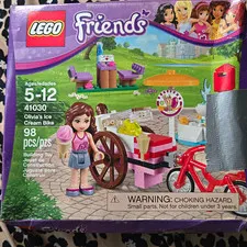 LEGO Friends Olivia's Ice Cream Bike 41030 USED AND PIECES IN BOX