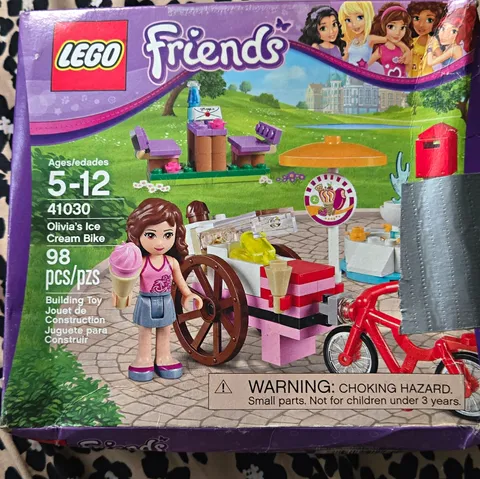 LEGO Friends Olivia's Ice Cream Bike 41030 USED AND PIECES IN BOX