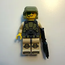 Brick Tactical Tan Space Marine Green Goggles Custom Minifigure