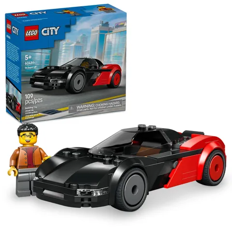 LEGO City EV Supercar Building Toy for Kids - Pretend Play Set Multicolor