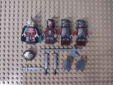 LEGO LOTR Uruk-Hai Army Minifigure Lot x3 + Eomer