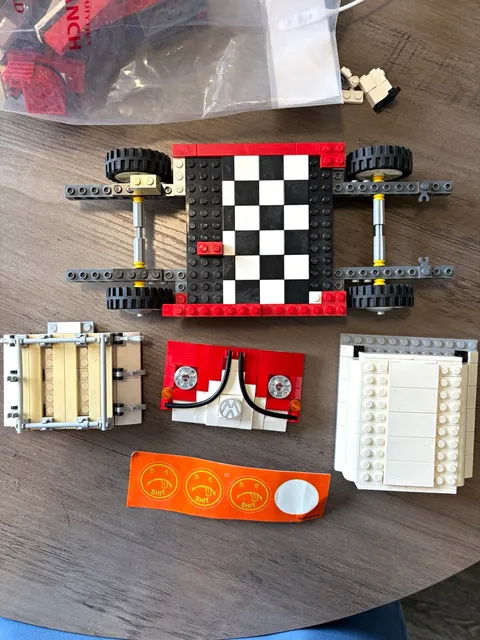 LEGO 10187 Volkswagen Beetle Parts Bulk Lot Creator Expert Vehicles Multicolor
