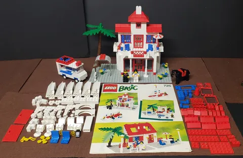 Lego Vintage 1990 Set 725-1 Basic: Universal Building Set 100% Complete w Manual