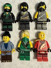 LEGO NINJAGO Minifigure Lot Rume Lloyd Kai Cole x2 6 Figures Ninja