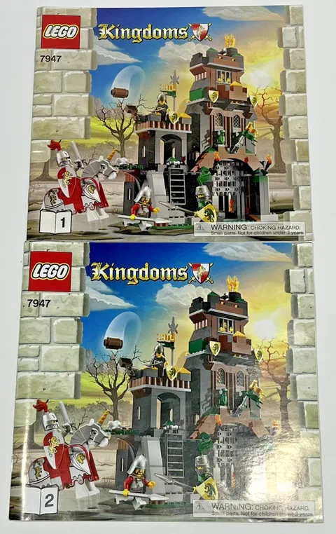 Lego 7947 Kingdoms Prison Tower Rescue Instruction Manuals Only - Books 1 & 2