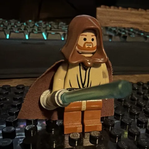 LEGO 7527 Obi-Wan Kenobi Minifigure w/ Light-Up Lightsaber (Works!)