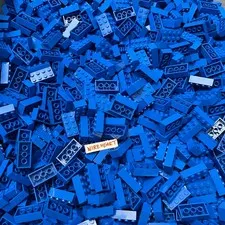 LEGO 100 2x4 Bricks Blue - Bulk Parts Pieces MOC CITY Building 3001