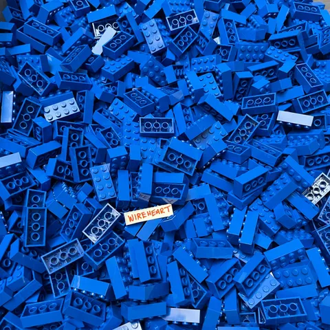 LEGO 100 2x4 Bricks Blue - Bulk Parts Pieces MOC CITY Building 3001