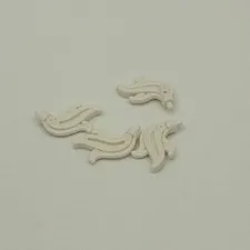 Lego White Minifigure Helmet Plume Castle Pirate Fantasy Era x4