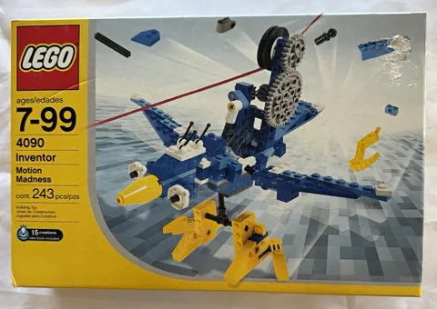 LEGO Inventor Motion Madness 4090 Complete Set 243 pcs Box Idea Book Sealed