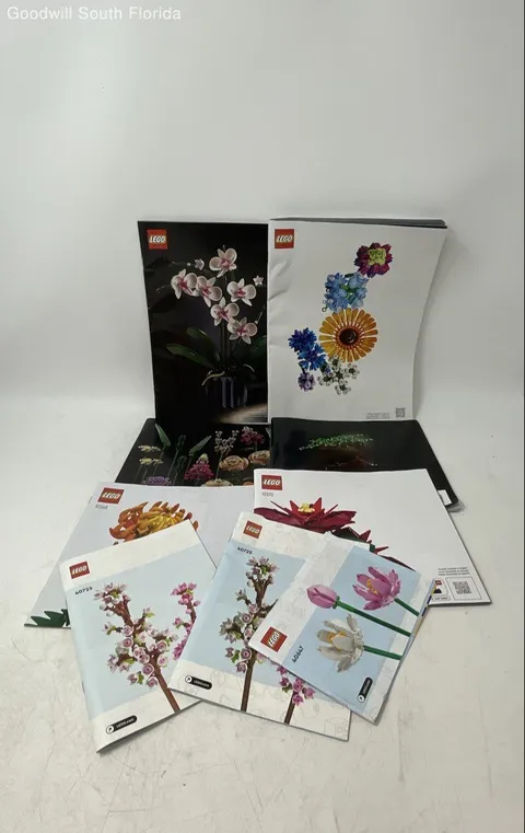 Lot Of 9 Pcs Assorted Lego Botanical Collection Building Toy Instruction Manuals
