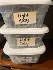LIGHT GREY LEGO 5.745 POUNDS SORTED