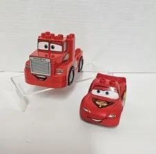 Lego DUPLO Disney Pixar Cars Figures Lot Lightning Luigi Mack Set of 3 Vehicles
