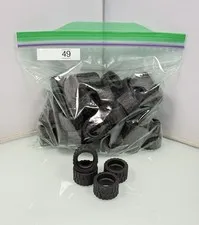 49pc Lot Genuine LEGO Tires 89201 Black - 24mm x14mm Rubber Tires Shallow Tread