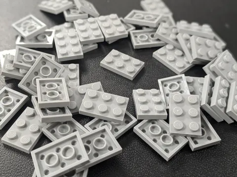 Lego 50 New Light Bluish Gray Plate 2 x 3  # 3021