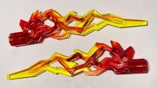LEGO® 11302pb01 Flame / Lightning Bolt with Axle Hole Marbled (Choose Option)