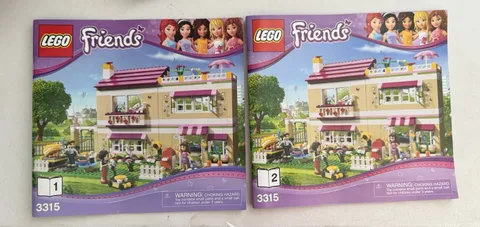 LEGO Friends 2-Booklets Olivia's House #3315 MANUAL INSTRUCTIONS ONLY!!!!